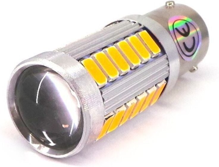 Stück LED-Lampe BAU15S PY21W 12-24V 1300lm CANBUS ORANGE