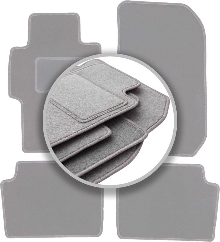 Graue Autofußmatten für: Honda Accord VII Limousine, Kombi, Tourer, Type-S (2002-2008)