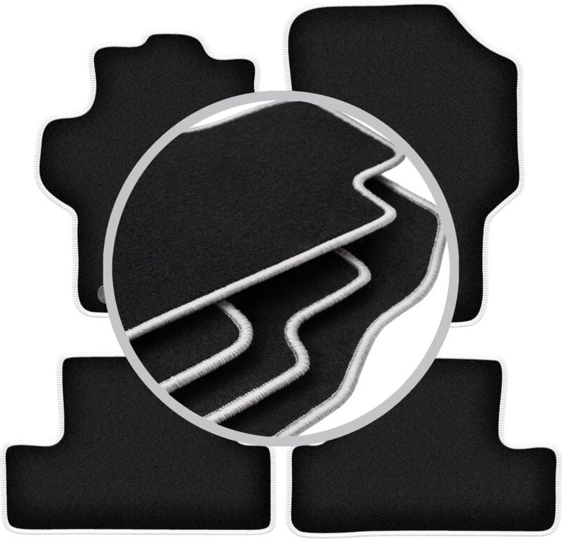 CARLUX-SILVER Autofußmatten für: Peugeot 1007 Minivan (2004-2009)