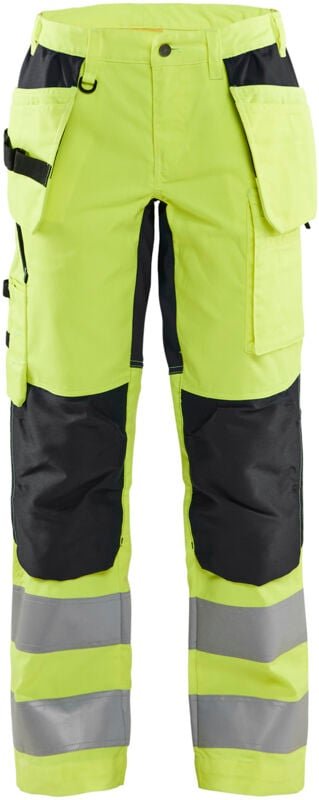 Hochsichtbarer Stretch-Arbeitshose für Damen 7163 - Neon Gelb/Schwarz S - FR(36) - SE(C34) - Normen