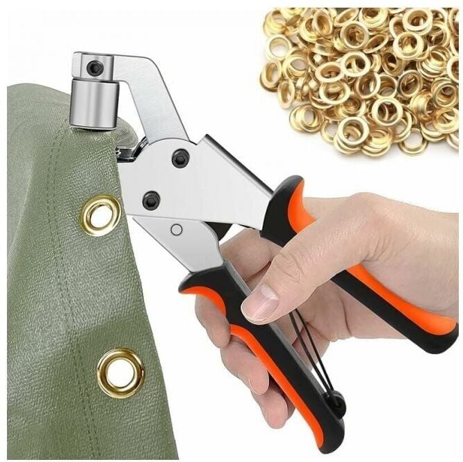 300er Set Ösen (ø 10mm) Ösenzange für Planen, Tragbare Ösenzange für Stoffe, Planen, Leder Ymyny