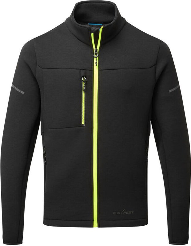 Technischer Fleecejacke EV4 Schwarz 2XL