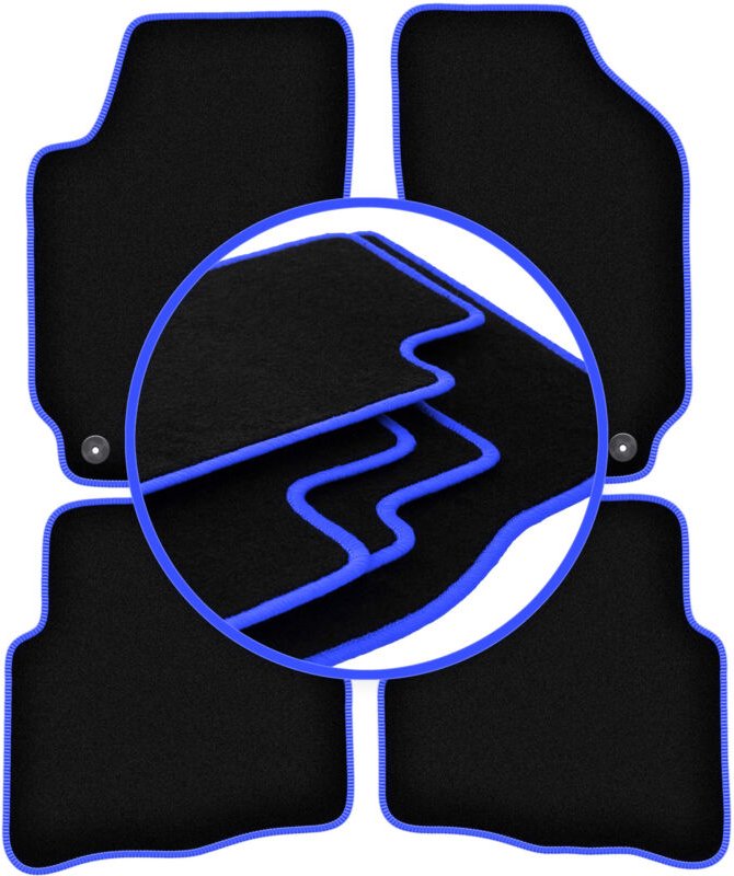 CARLUX-BLUE Autofußmatten für: Skoda Fabia I Fließheck, Limousine, Kombi (1999-2007)