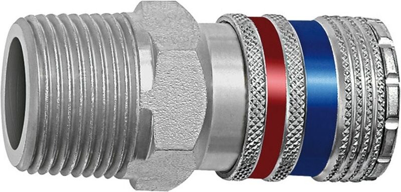 Sicherheitskupplung nw 10, Stahl/Messing verzinkt, r 3/4 ag - Riegler