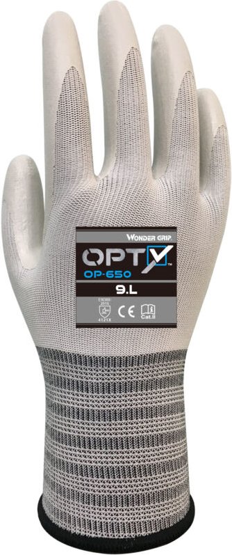 Arbeitshandschuh WONDER GRIP OPTY OP-650 Nitril auf Polyester, Stärke 13 9/L