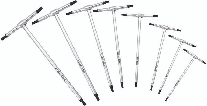 Usag - 280 TTX/SE8 Satz mit 8 Sechskant-T-Schlüssel-Torx-Schrauben