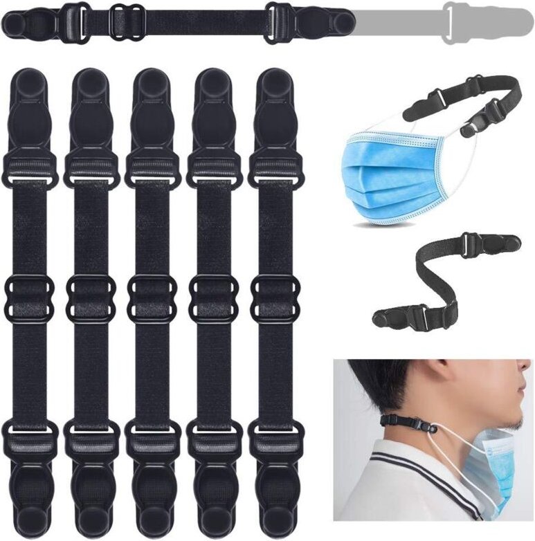 5-teiliger Maskenhalter, Maskenhaken, Maskenverlängerung, Ohrbügel für Gesichtsmasken, chirurgischer Maskenhalter für al...