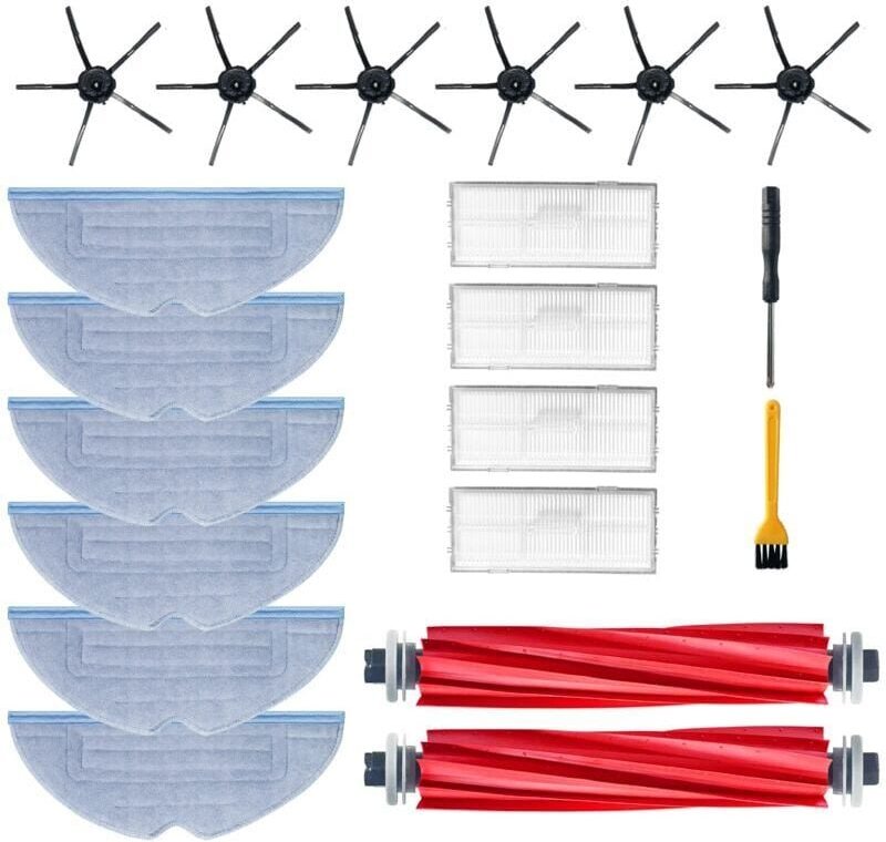 20 Zubehör-Set Ersatzteile für Xiaomi Roborock S7 S7+ S7 Plus S7 MaxV Plus Ultra T7 T7S T7 Plus T7S Plus, 2 Hauptbürsten...