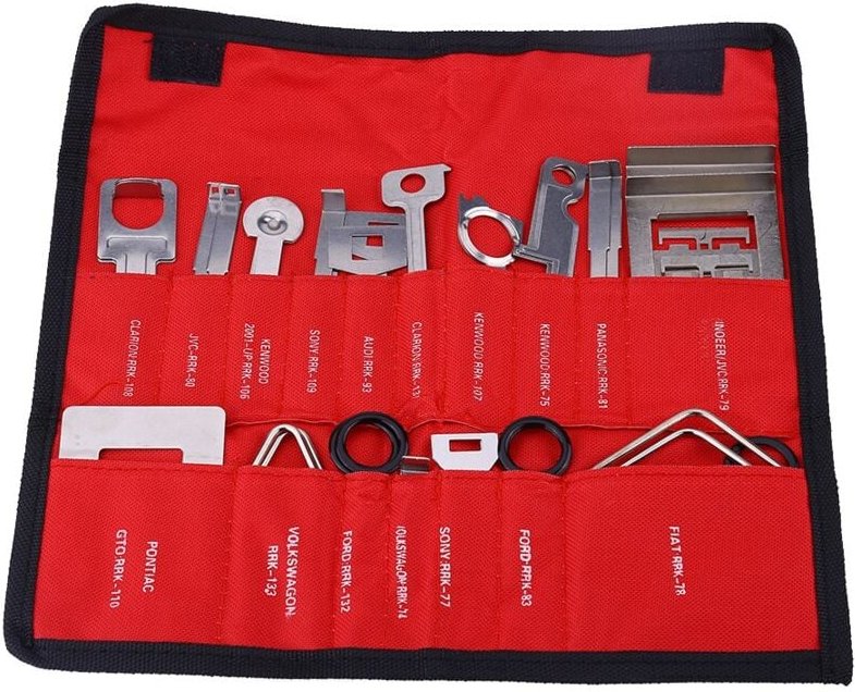 Jeffergarden - Autoradio-Demontagewerkzeug, 38 Teile/satz Kohlenstoffstahl-Autoradio-Stereo-Demontage-Installationswerkz...