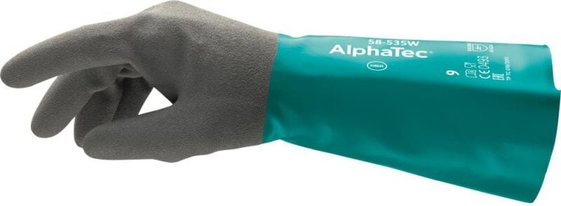 12 Paar Chemikalienschutzhandschuh AlphaTec 58-535W Gr. 9