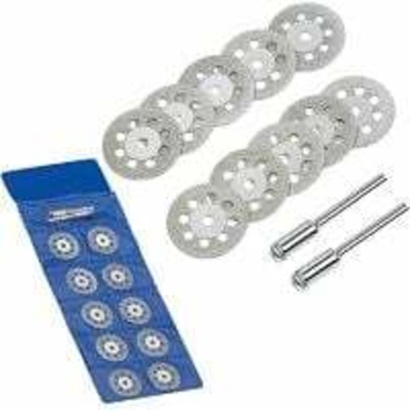 Diamant-Trennscheibe, 20 Stück 22 mm Diamant-Mini-Trennscheiben mit 4 Dornschäften für Rotationsscheiben für Dremel-Rota...