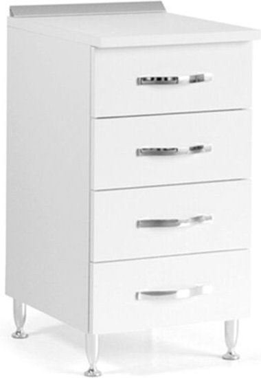 Webmarketpoint - Kommode für die Küche aus weißem Melaminholz Esche cm h 85x50x40