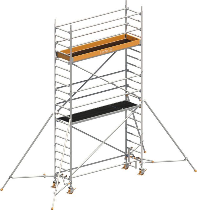 Layher Rollgerüst Uni Standard P2 mit Gerüststützen 6,20m AH