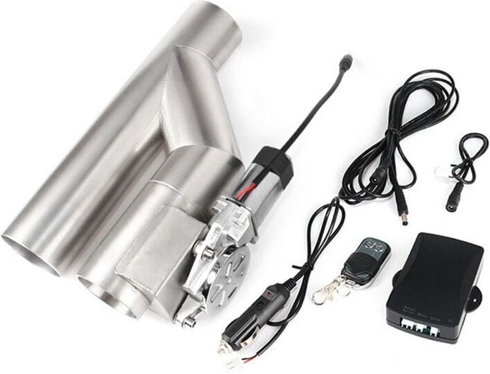 Auto-Elektro-Auspuffrohr, 2,5 Zoll 63 mm Auspuff-Fallrohr-Steuerventil-Fernbedienungssatz Edelstahl-Auspuff - Ej.life