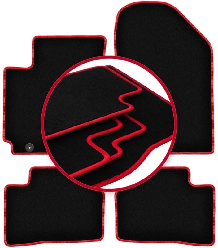 CARLUX-RED Autofußmatten für: Kia Picanto II JE Fließheck (2011-2017)