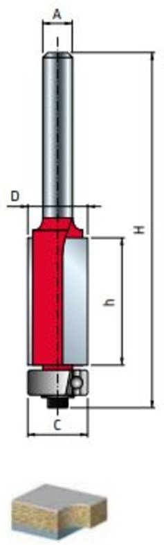 Freud - Schruppbohrer mit Lager Ø12,7 H40/84 Q8 Z2 - F03FR02771 -42-11508P