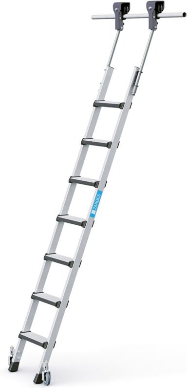 Zarges Regalleiter fahrbar Comfortstep Trec LH 7 Stufen