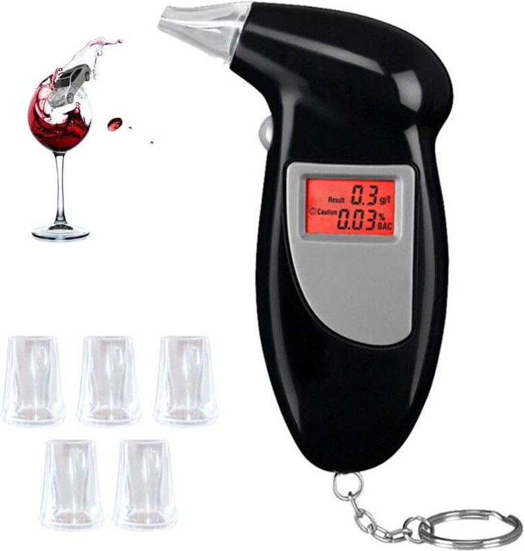 Thumbnail - Tonchean - Digitaler Alkoholtester, tragbarer Alkoholtester mit LCD-Display, universelle Passform, schnell reagierender ...