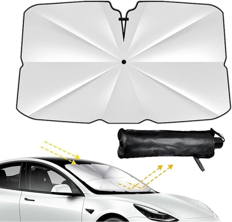 Sonnenschutzschirm für die Windschutzscheibe des Autos, faltbarer Sonnenschutz für die Windschutzscheibe des Autos, UV-S...