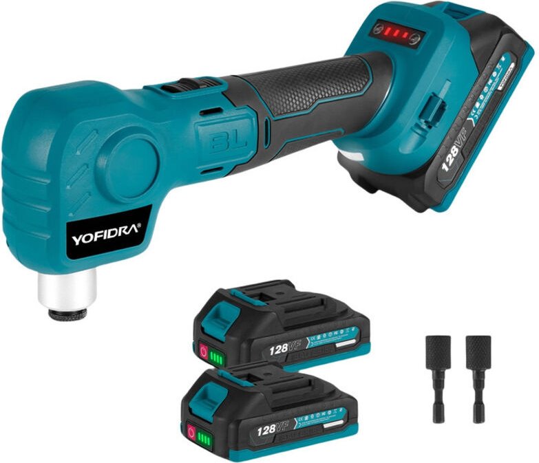 Onevan - Elektroschrauber, 2-Gang-Vorwärtslauf + Rückwärtslauf-Nagler, mit 2 Batterie