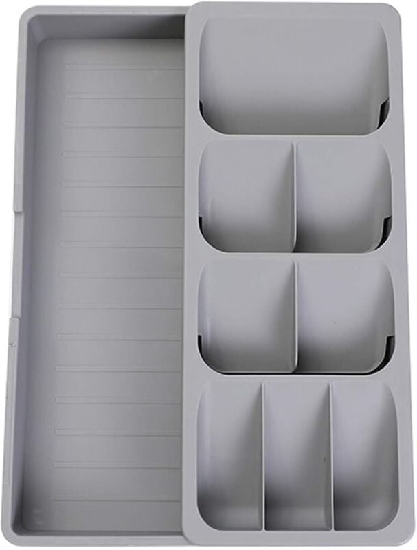 Thumbnail - Besteck-Organizer, Aufbewahrungstablett, erweiterbarer Besteck-Organizer für die Küchenschublade mit Besteck, Löffeln, G...