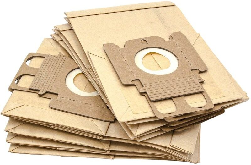 10x Staubsaugerbeutel kompatibel mit fam Rio 310, 320 Staubsauger - Papier, Typ k, 21cm x 13,2cm, Sandfarben - Vhbw
