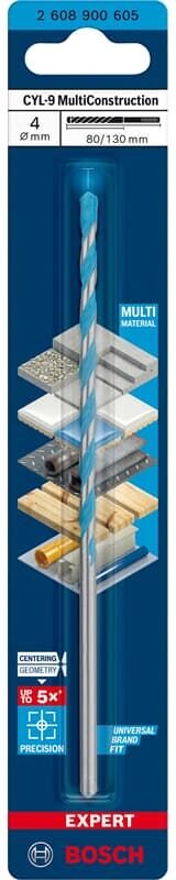 Bosch - Accessories expert CYL-9 MultiConstruction 2608900605 Mehrzweckbohrer 1 Stück 4 mm Gesamtläng