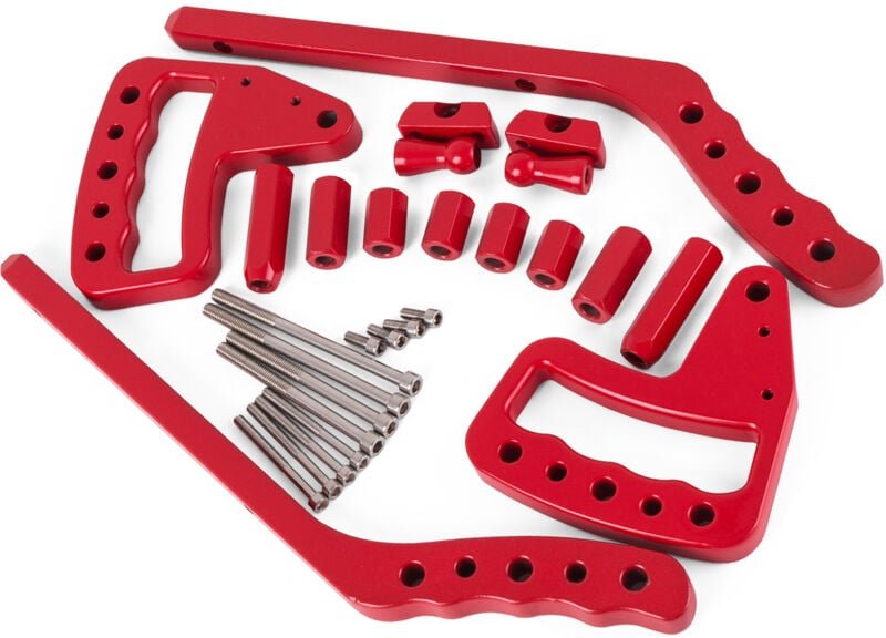 Mophorn - vevor Upgraded Red Front & Rear Grab Bar Handles 2007-2017 Jeep Wrangler jk New
