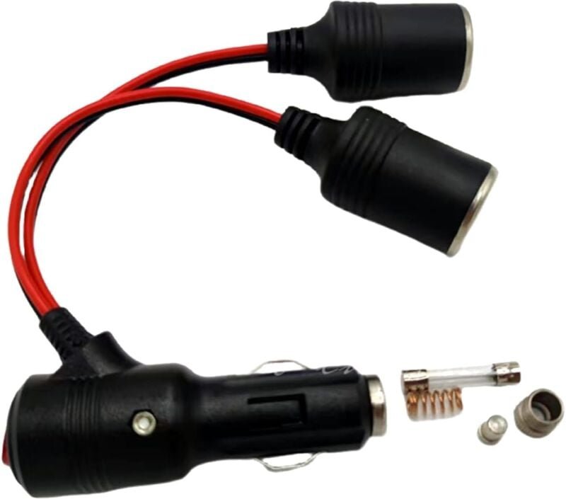 Zigarettenanzünder Stecker, Zigarettenanzünder Verlängerung, mit Ein/Aus Schalter und 15A Sicherung, kfz Stecker mit Ste...