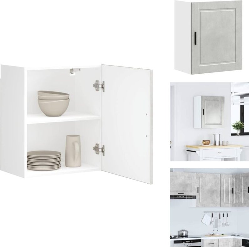 Küchen-Hängeschrank Porto Betongrau Holzwerkstoff - Küchen-Wandschrank - Küchen-Wandschränke - Wandschrank Küche - Küche...
