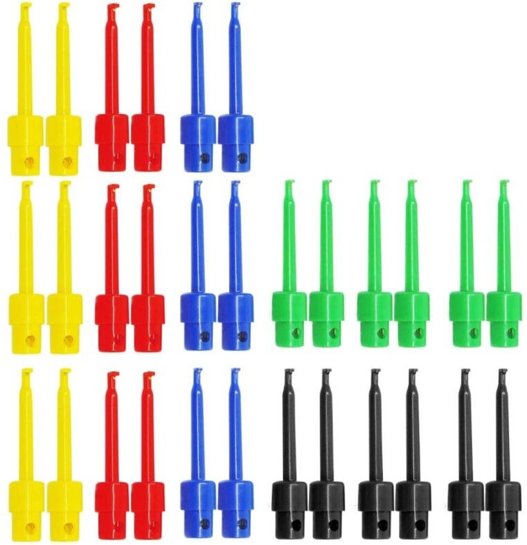 Csparkv - 30 Stück Multimeter-Haken-Clip, elektronischer Testhaken, Greifer-Testsonde, Testhaken, Multimeter-Zubehör – f...