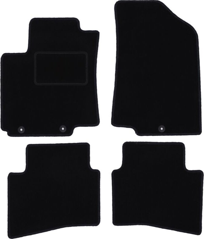 Schwarze Veloursmatten für: Hyundai i20 II Coupé, Schrägheck (2014-)