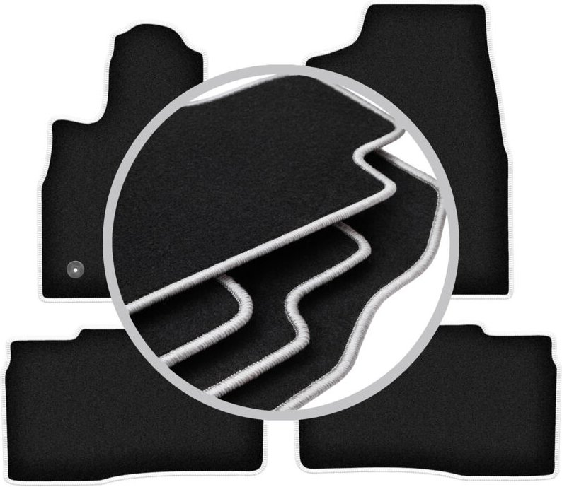 CARLUX-SILVER Autofußmatten für: Ford Explorer MK6 ST-Line Pickup (2019-)