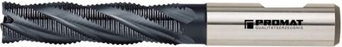 Promat - Schaftfräser DIN844 Typ hr D.25mm HSS-CoF TiCN 4 Schneiden lang