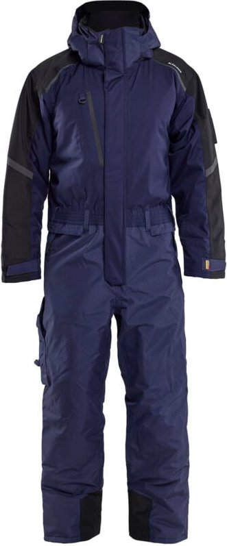 Arbeitsanzug mit langen Ärmeln und Kapuze für den Winter 6785 – Marine/Schwarz 56