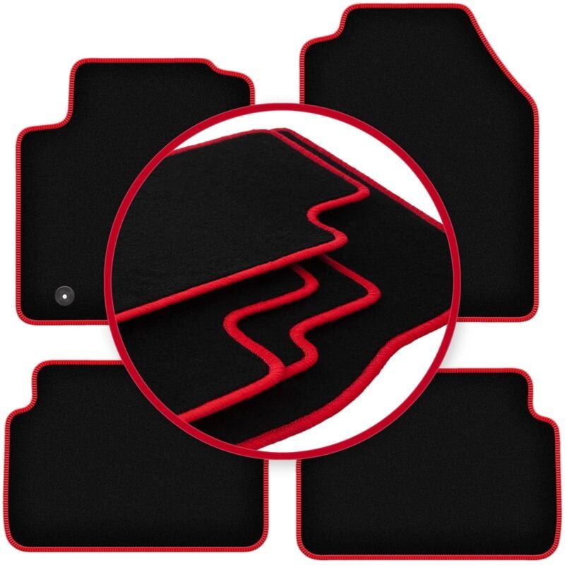 CARLUX-RED Autofußmatten für: Ford Focus MK1 FL Fließheck, Limousine, Kombi (2001-2004)