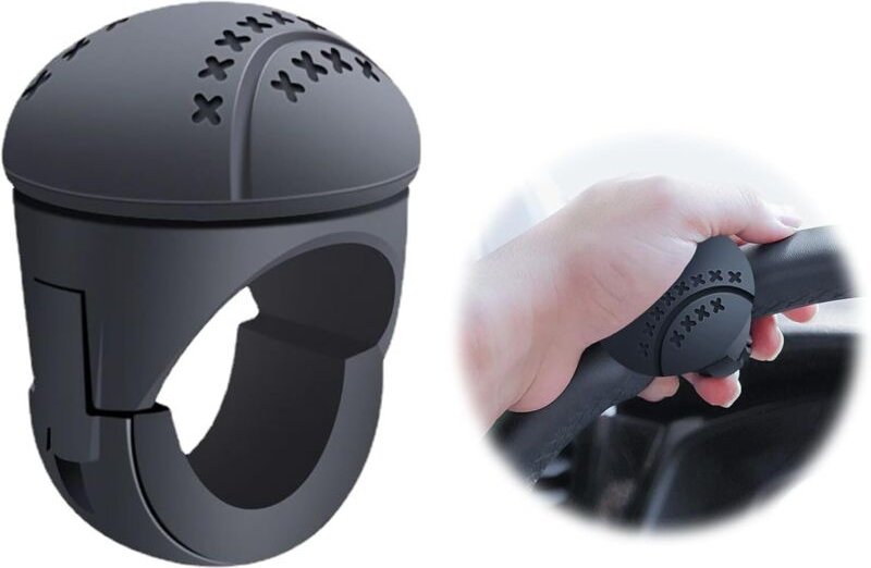 Universal-Auto-Lenkradknopf – Power-Spinner-Knopf, passend für Lenkrad-Erinnerungsball für Autos, lkw, Gabelstapler, Ras...