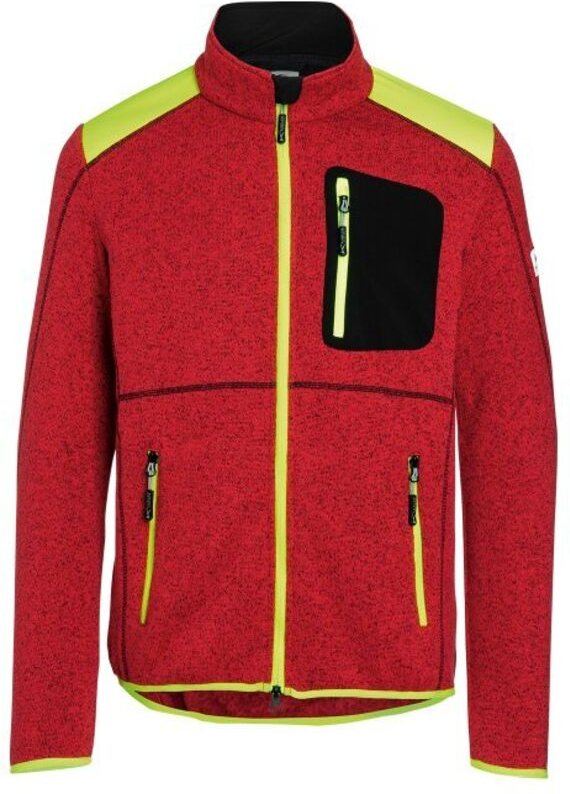 Kübler Strickjacke forest Light rot/warngelb Gr. s