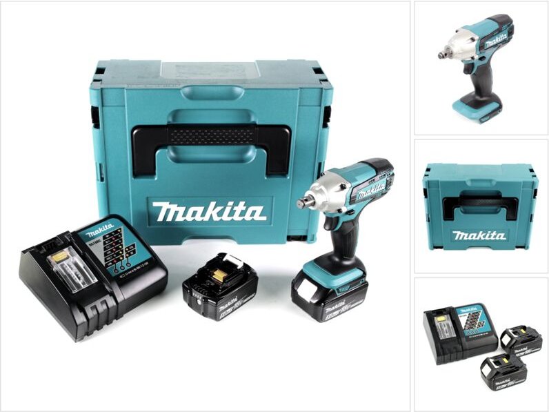 Dtw 190 rtj Akku Schlagschrauber 18V 190 Nm + 2x Akkus 5,0Ah + Schnellladegerät im Makpac 2 - Makita