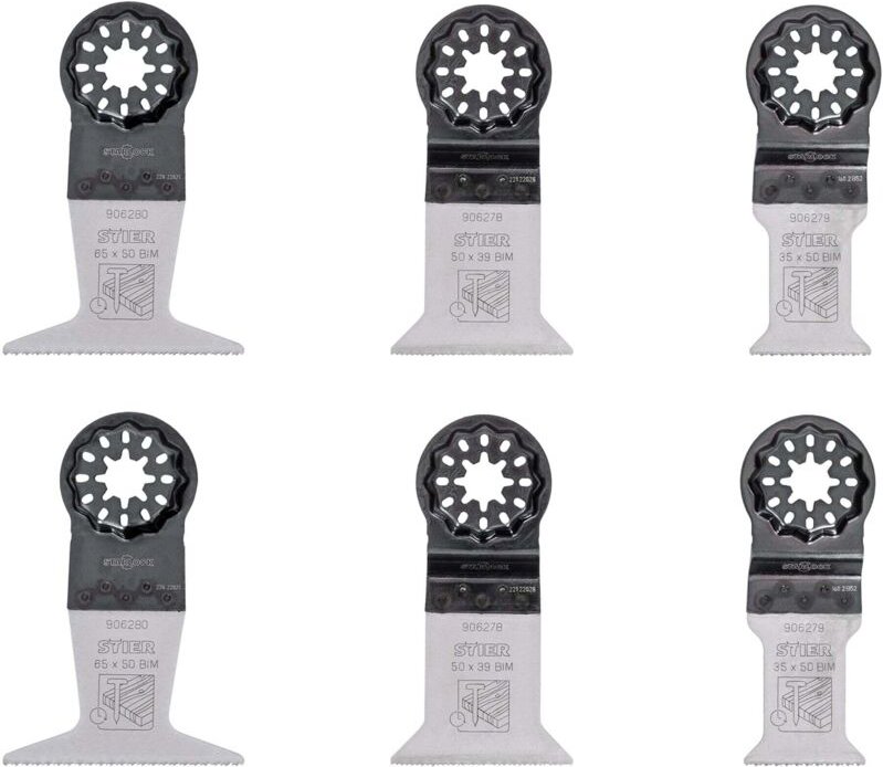 Starlock Multitool Sägeblätter Universal Holz und Nägel 6-tlg Starlock Multimaster Set Tauchsägeblatt Für Multifunktions...