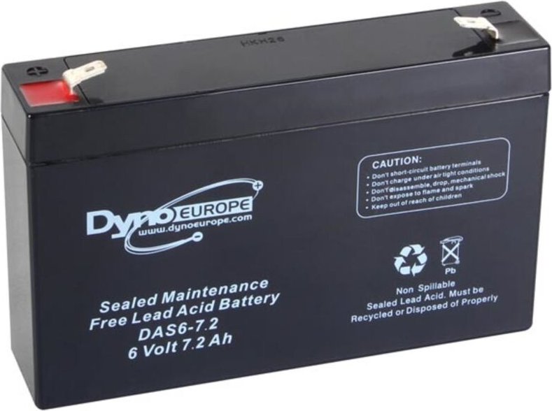 Dyno Europe - bleiakku - 6 v - 7.2 Ah - 150 x 34 x 100 mm