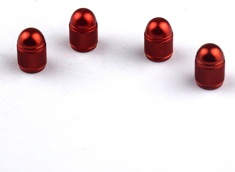 Fitags - Autoreifen-Ventilkappe, elastische Ventilkappe aus Aluminiumlegierung für Auto 5 (rot)