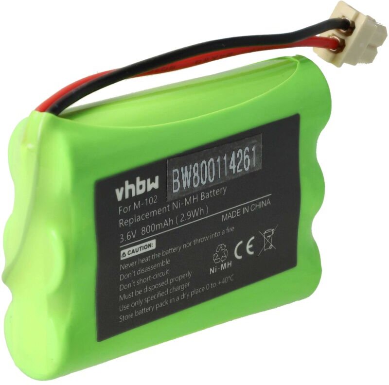 Vhbw - Akku Ersatz für Maxuss M102 für schnurlos Festnetz Telefon (800 mAh, 3,6 v, NiMH)