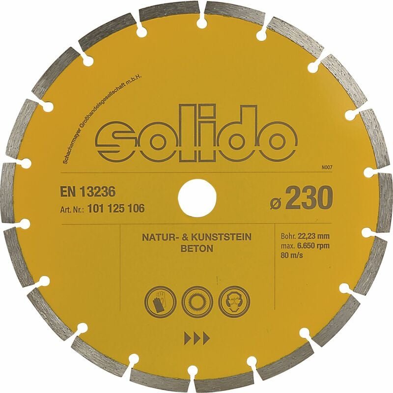 Diamant Handtrennscheibe Turbo 230 x 22,23 mm - Solido