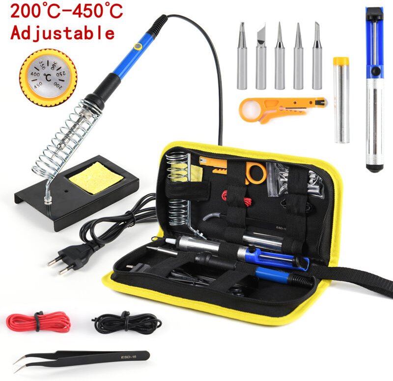 Dolaso - Elektronisches Lötwerkzeug, 13-teilig, Schutz und Lötkolben, 220 v, 60 w