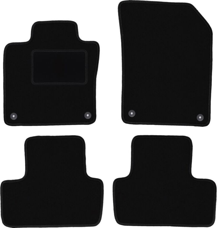 Schwarze Veloursmatten für: Volvo XC60 II SUV (2017-)