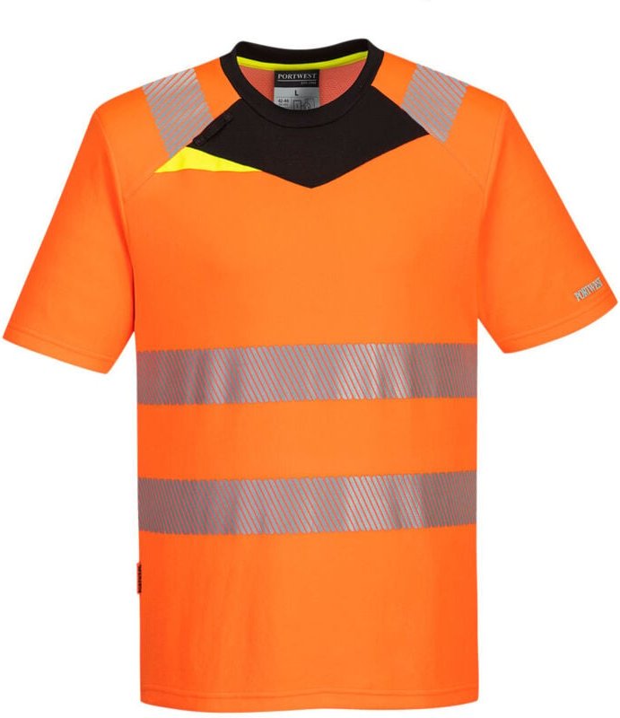 Hochsichtbares T-Shirt S/S DX4 Orange/Schwarz L
