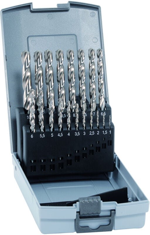 Alpen - 102219100 hss-e Metall-Spiralbohrer-Set 19teilig Cobalt 1 Set