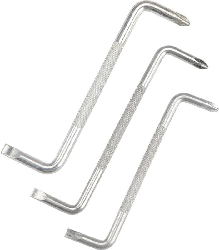 Abgewinkelter Schraubendreher-Satz - Schlitz/Kreuz - 3-teilig - Lntyq