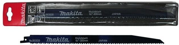 HCS-Säbelsägeblätter - Holz - Nutzlänge 230 mm - 10 Zähne pro Zoll - 5er-Karte - B-00767 - Makita
